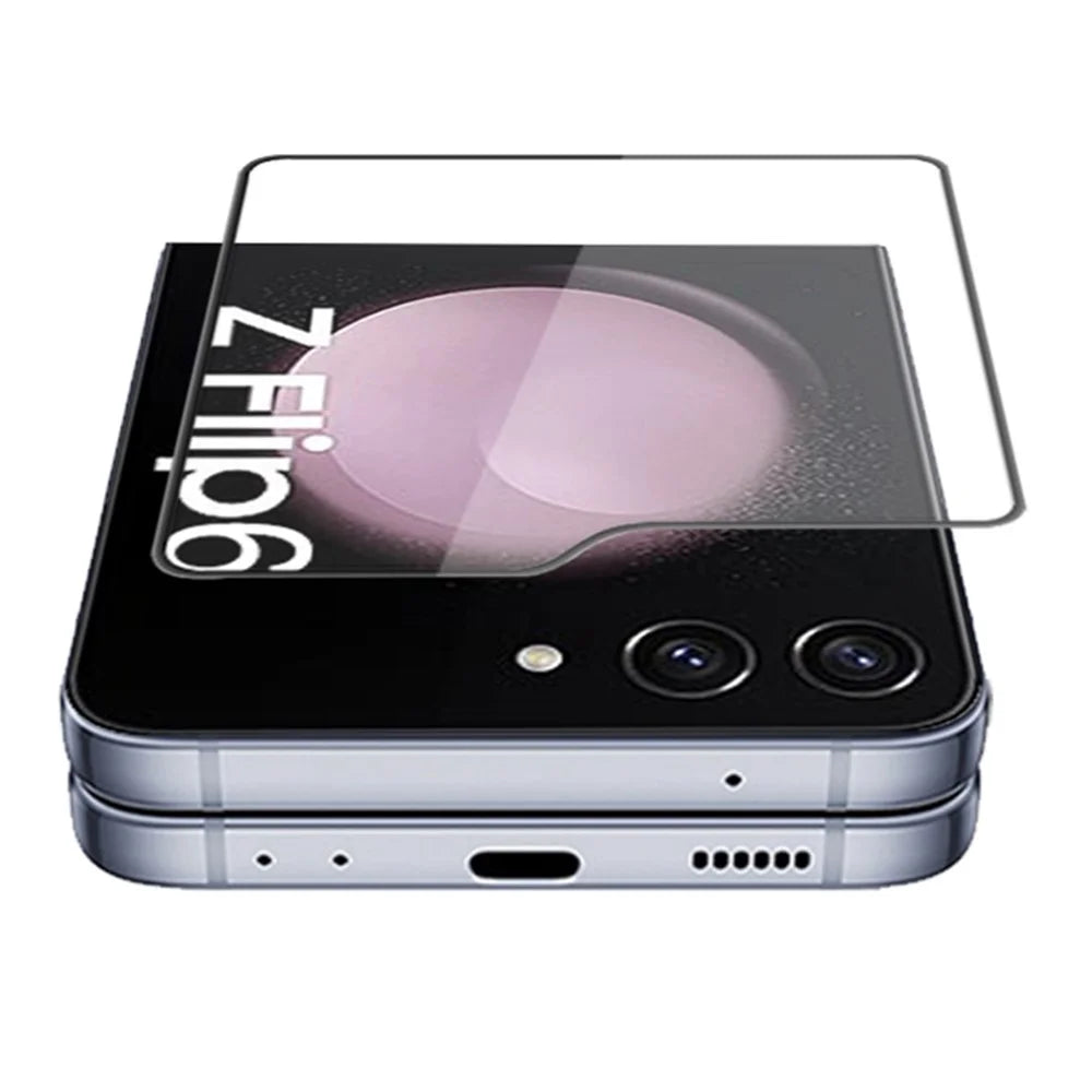 MOCOLO For Samsung Galaxy Z Flip7 FE 5G / Z Flip6 5G Rear Screen Protector Tempered Glass HD Clarity Film - Black - 4