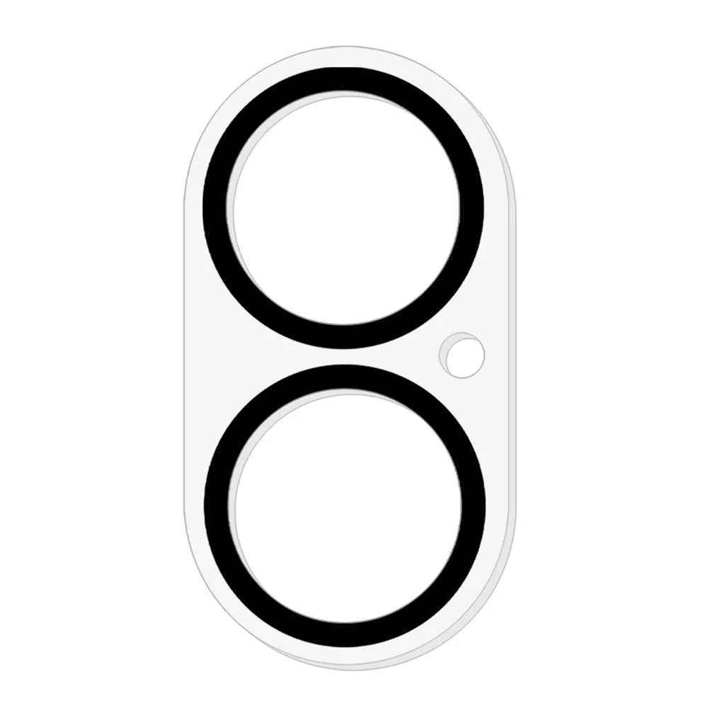 For iPhone 16 / 16 Plus Camera Lens Protector Built-In Black Circles Tempered Glass Lens Film - 2