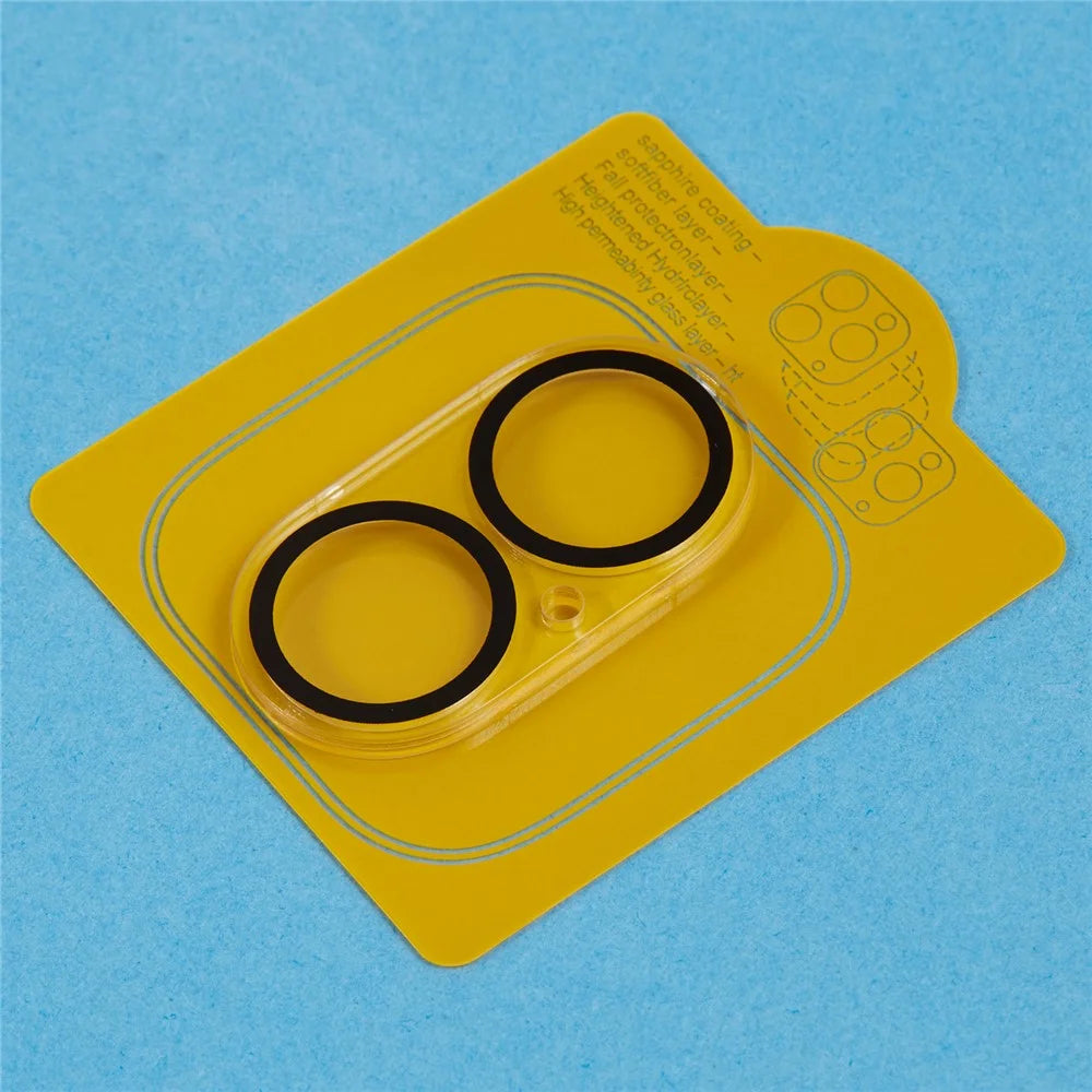 For iPhone 16 / 16 Plus Camera Lens Protector Built-In Black Circles Tempered Glass Lens Film - 4