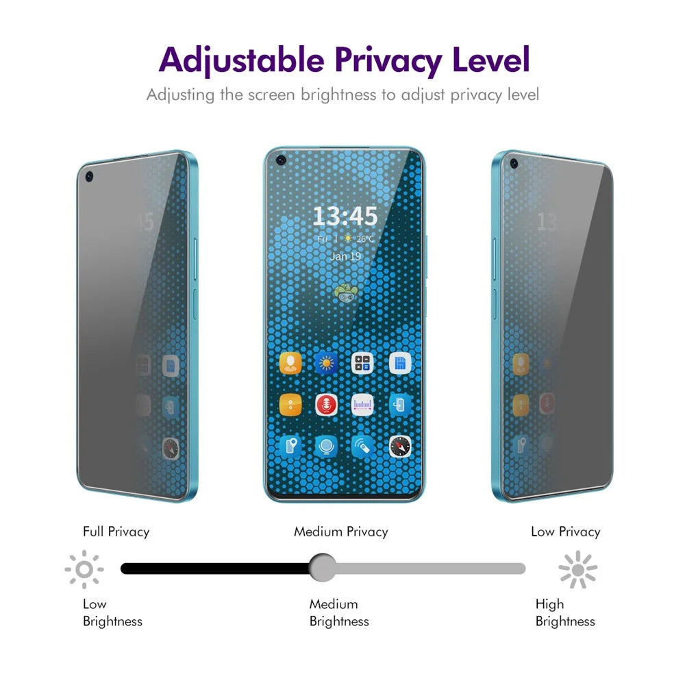 ENKAY HAT PRINCE 2Pcs For Realme Narzo 60 5G Clear Anti-Peep Screen Protector Anti-Glare Full Cover - 2