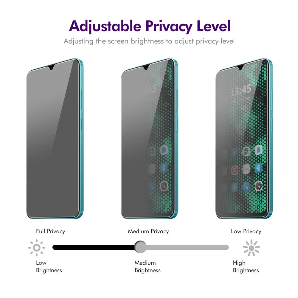 ENKAY HAT PRINCE 5Pcs For itel A70 Anti-Peep Screen Protector Ultra Resistant - 3