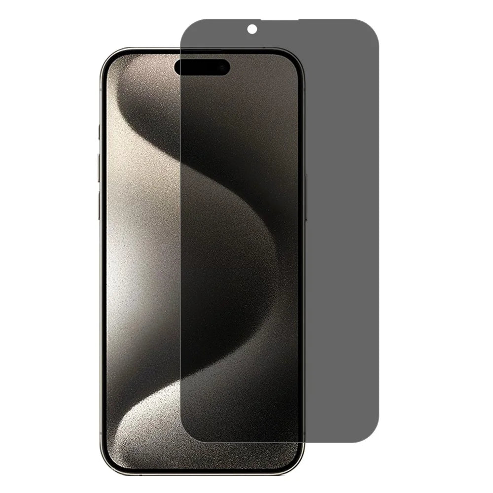 For iPhone 16 Pro Tempered Glass Screen Protector Anti-Spy Full Coverage Screen Film - 1