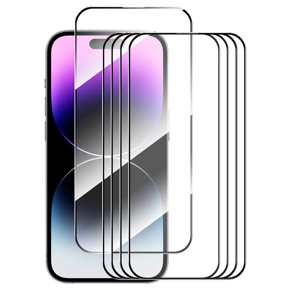 ENKAY HAT PRINCE 5Pcs For iPhone 16 Pro Max Screen Protector 0.26mm Silk Printing High Aluminium-silicon Glass Film - 1