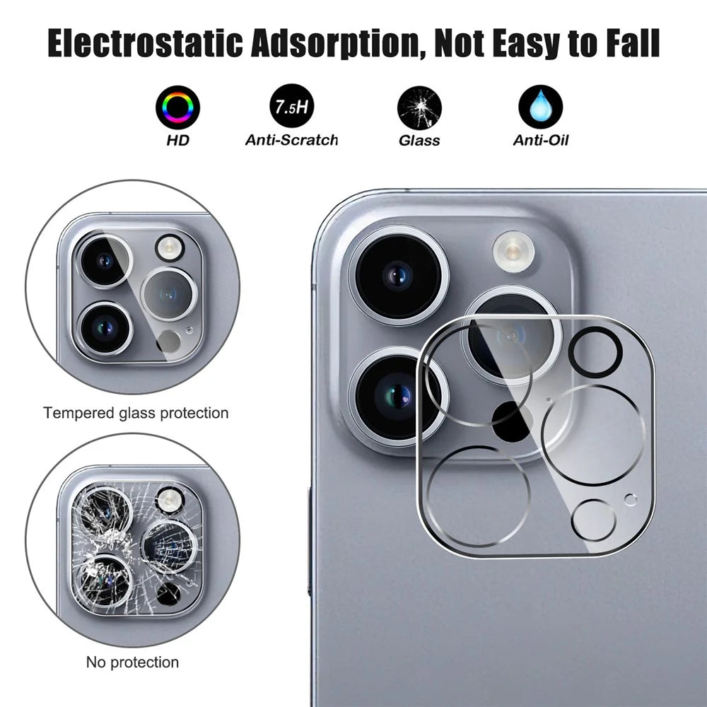 For iPhone 16 Pro Max / 16 Pro Camera Lens Protector Tempered Glass HD Anti-Explosion Phone Lens Film - 3