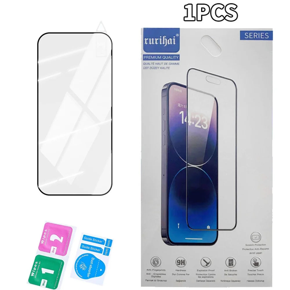 RURIHAI For Google Pixel 9 Pro Secondary Hardening Screen Protector Full Glue HD Clear - 7