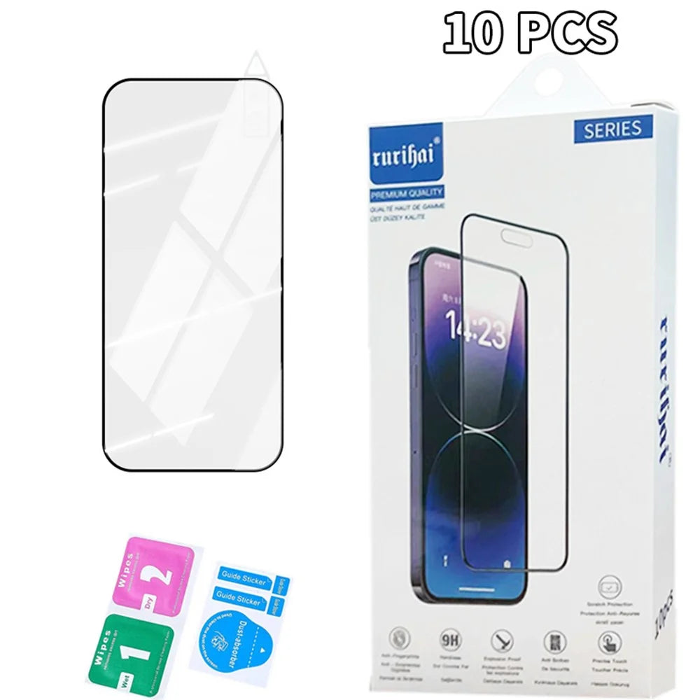 RURIHAI 10Pcs For Google Pixel 9 Pro Secondary Hardening Screen Protector Full Glue Adhesive - 7