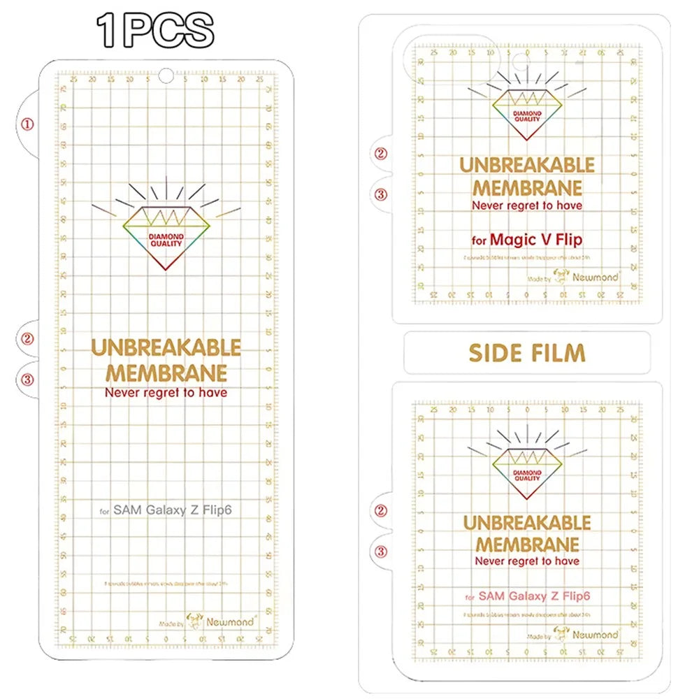 RURIHAI For Samsung Galaxy Z Flip7 FE 5G / Z Flip6 5G PET Screen Film Kit Front and Back Cover Protector - 4