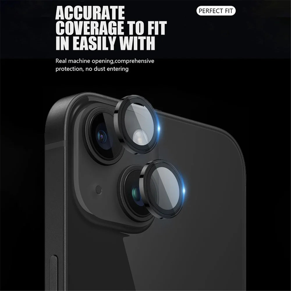 X-LEVEL AR Spotlight Series For iPhone 14 / 14 Plus Camera Lens Protector Set Night Shooting Mode - Black - 3