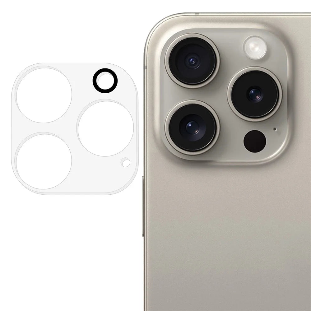 For iPhone 16 Pro Max / 16 Pro HD Clear Camera Lens Protector Tempered Glass Phone Clear Lens Film - 1