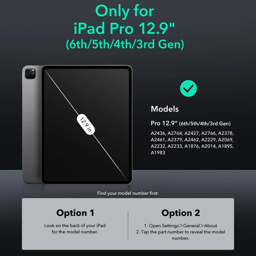 ESR 2Pcs for iPad Pro 12.9 (2018) / (2020) / (2021) / (2022) Armorite Screen Protector with Alignment Tray HD Tempered Glass - 2