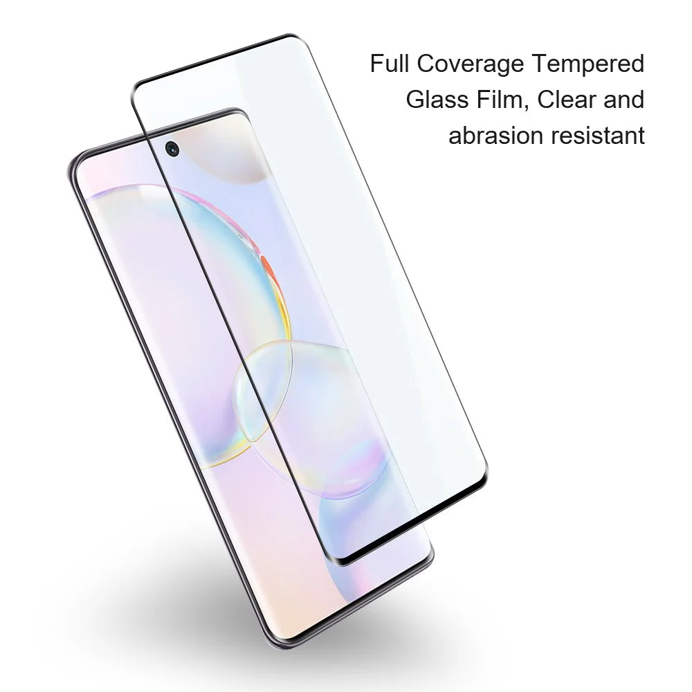 AMORUS For Huawei nova 12 SE 4G / nova 11 SE Screen Protector Tempered Glass Film Silk Printing - Black - 3