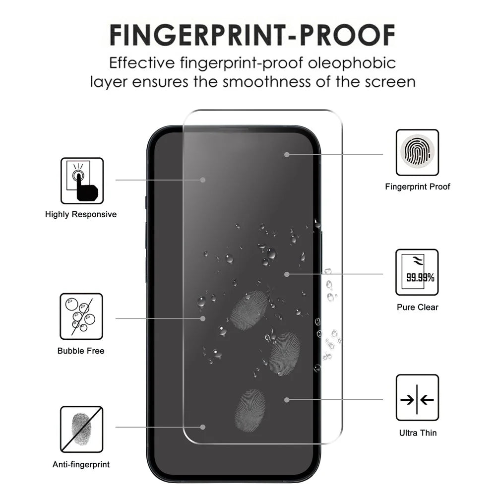 2Pcs For iPhone 16 HD Clear Screen Protector Anti-explosion 2.5D Arc Edge Tempered Glass Screen Film - 5