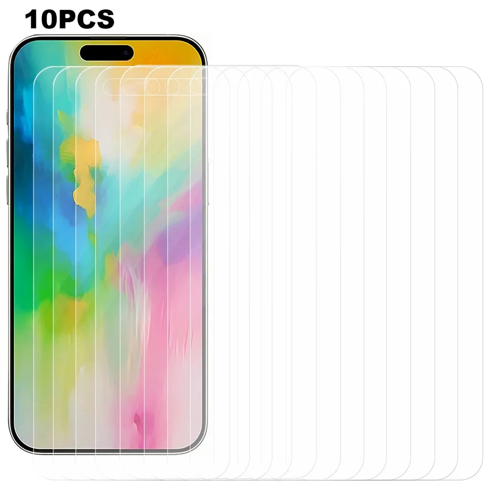 10PCS For iPhone 16 Plus Tempered Glass Screen Protector 2.5D 0.3mm High Definition - 1