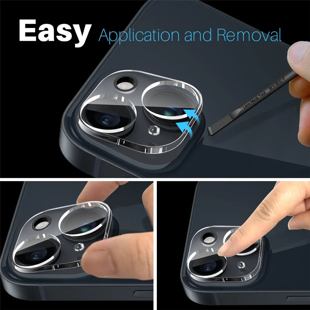 NORTHJO For iPhone 14 / 14 Plus Camera Lens Protector Tempered Glass HD Clear 3D Full Coverage - 6