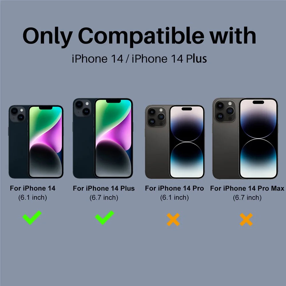 NORTHJO For iPhone 14 / 14 Plus Black Circles Camera Lens Protector Tempered Glass HD Clear 3D Full Coverage - 2