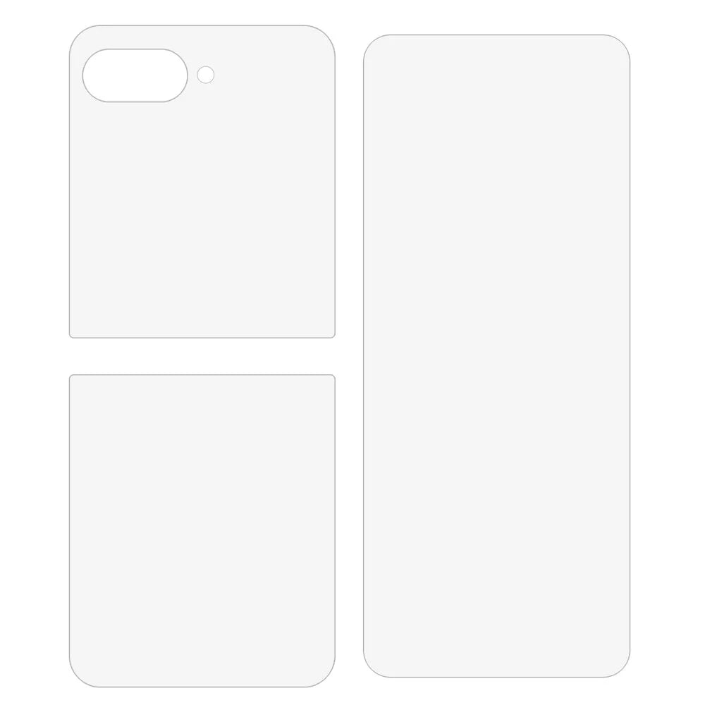 For Motorola Razr 50 Ultra 5G Screen Protector Set, Front + Back Full Cover TPU+PET Hydrogel Film - 2