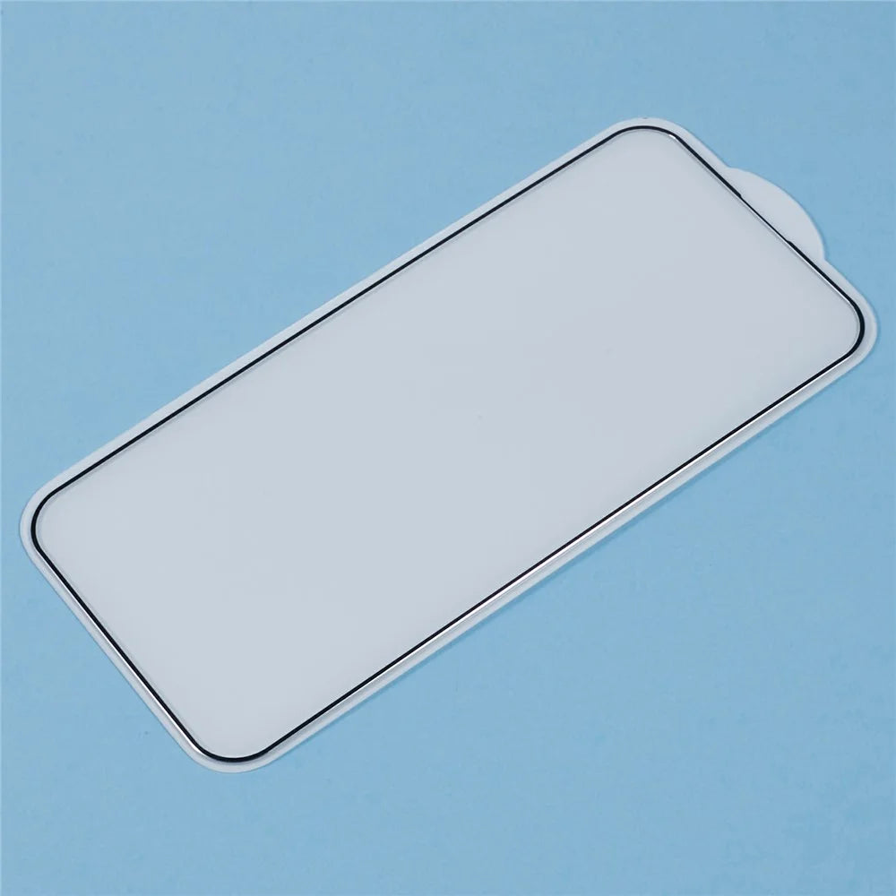 For iPhone 13 / 13 Pro  / iPhone 14 Screen Protector Ultra Clear Metal Frame + Tempered Glass Film - 4