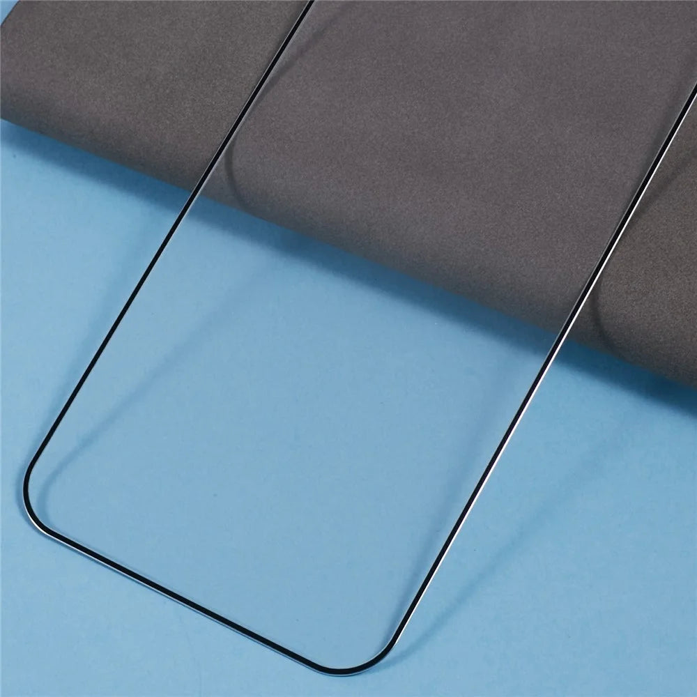 For iPhone 13 / 13 Pro  / iPhone 14 Screen Protector Ultra Clear Metal Frame + Tempered Glass Film - 7