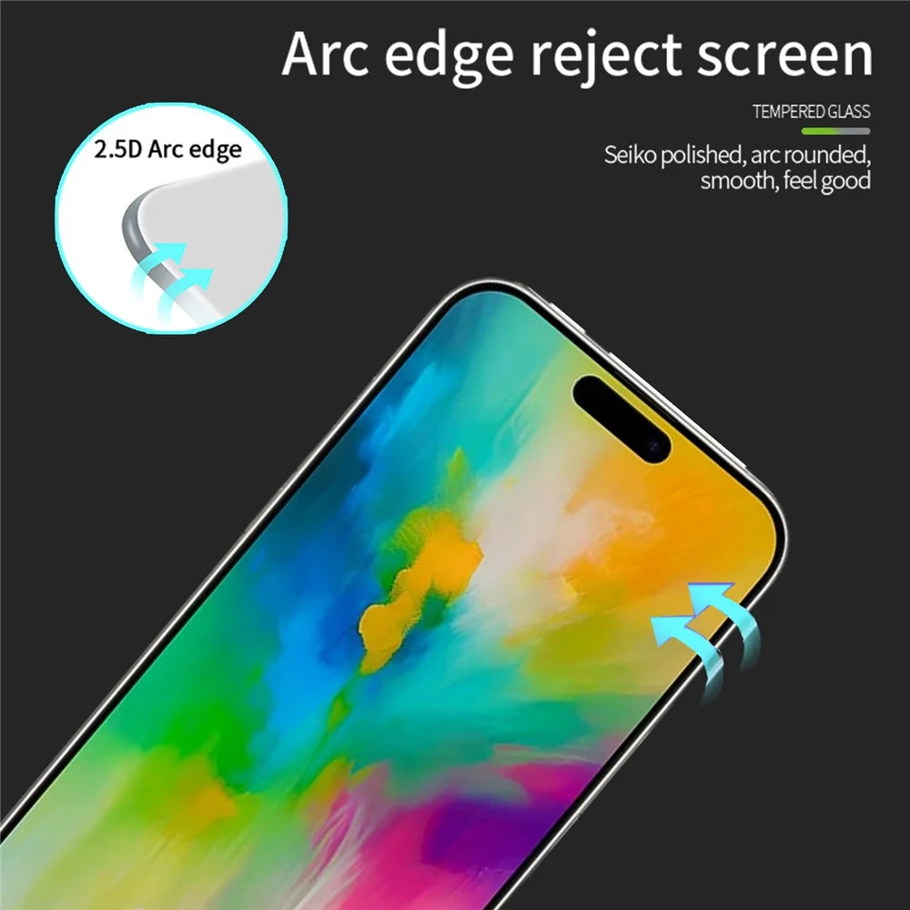 PINWUYO JK Series-2 for iPhone 16 Plus High Aluminium-Silicon Glass Screen Protector Full Glue - 5