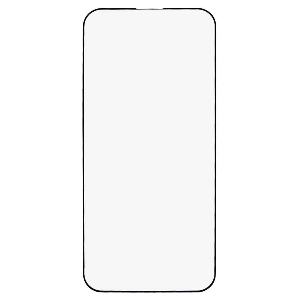 For iPhone 15 Pro Screen Protector Ultra Clear Metal Frame + Tempered Glass Film - 2