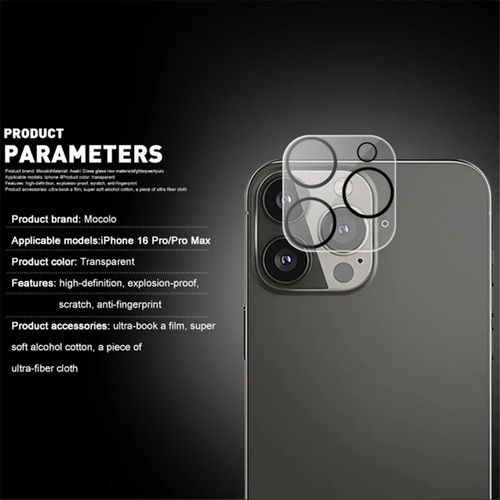 MOCOLO For iPhone 16 Pro / 16 Pro Max Camera Lens Protector Tempered Glass Lens Film Does Not Affect Night Shots - 5