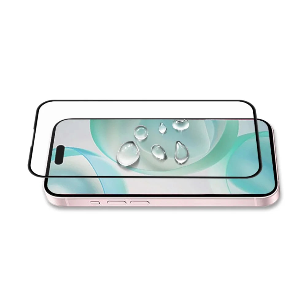 MOCOLO For iPhone 16 Pro Screen Protector Anti-Shatter Silk Printing Tempered Glass Film - Black - 3