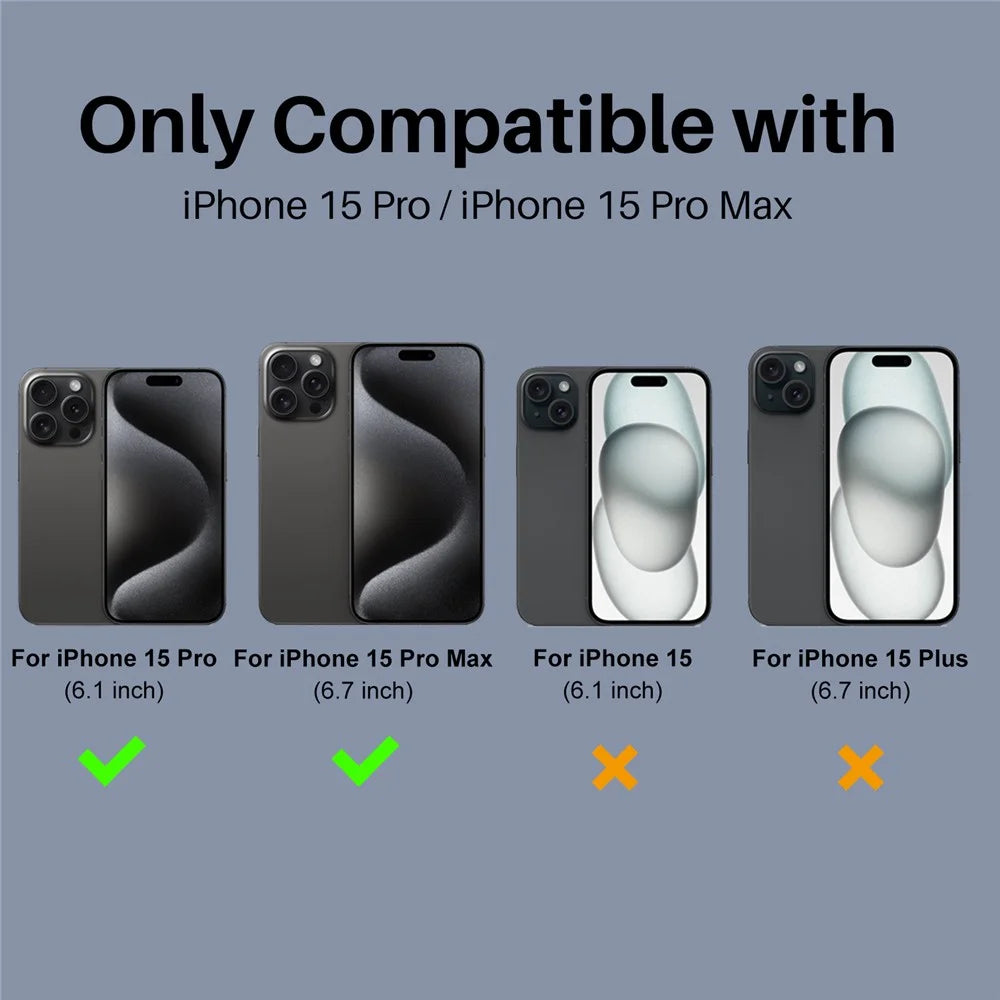NORTHJO 2Pcs For iPhone 15 Pro  /  15 Pro Max Tempered Glass Camera Lens Protector Integrated Clear 3D Full Coverage - 2