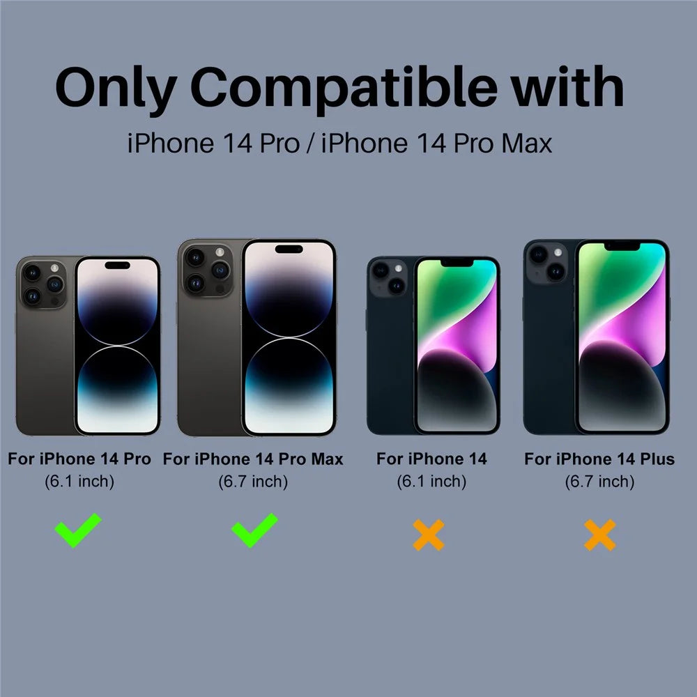 NORTHJO 2Pcs For iPhone 14 Pro  /  14 Pro Max Clear Camera Lens Protector HD 3D Integrated Tempered Glass Lens Film - 2