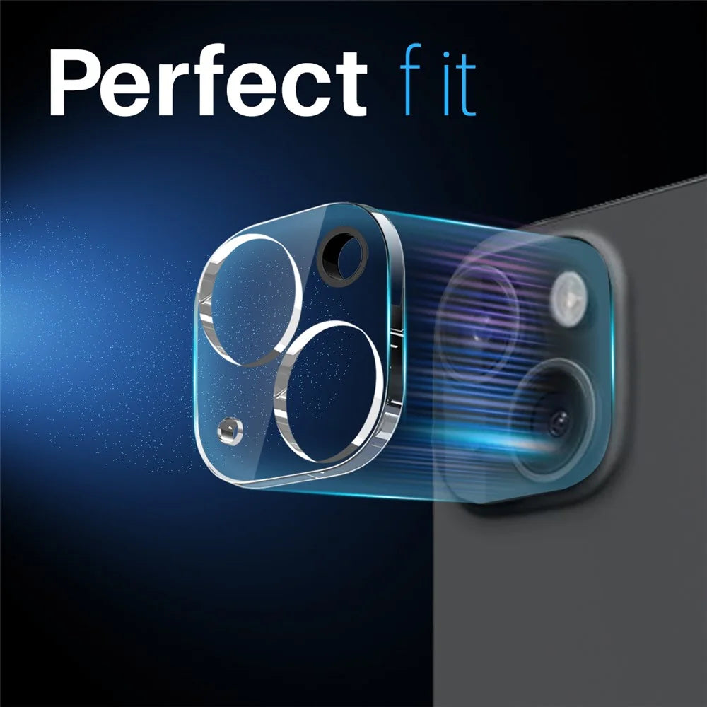 NORTHJO 2Pcs For iPhone 15  /  15 Plus Tempered Glass Camera Lens Protector Clear 3D Full Coverage Integrated - 4