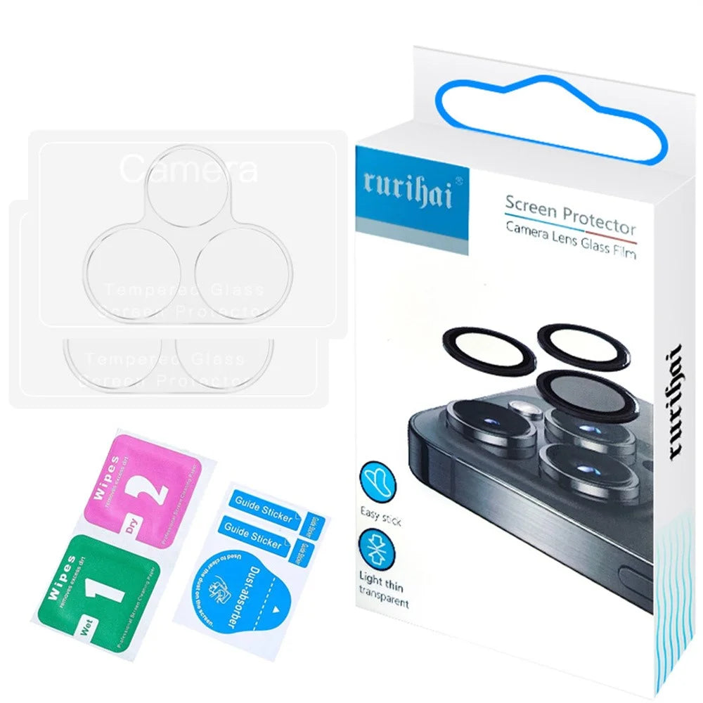 RURIHAI 2Pcs For Realme GT 6 5G Camera Lens Protector High Aluminium-silicon Glass Lens Film - 6