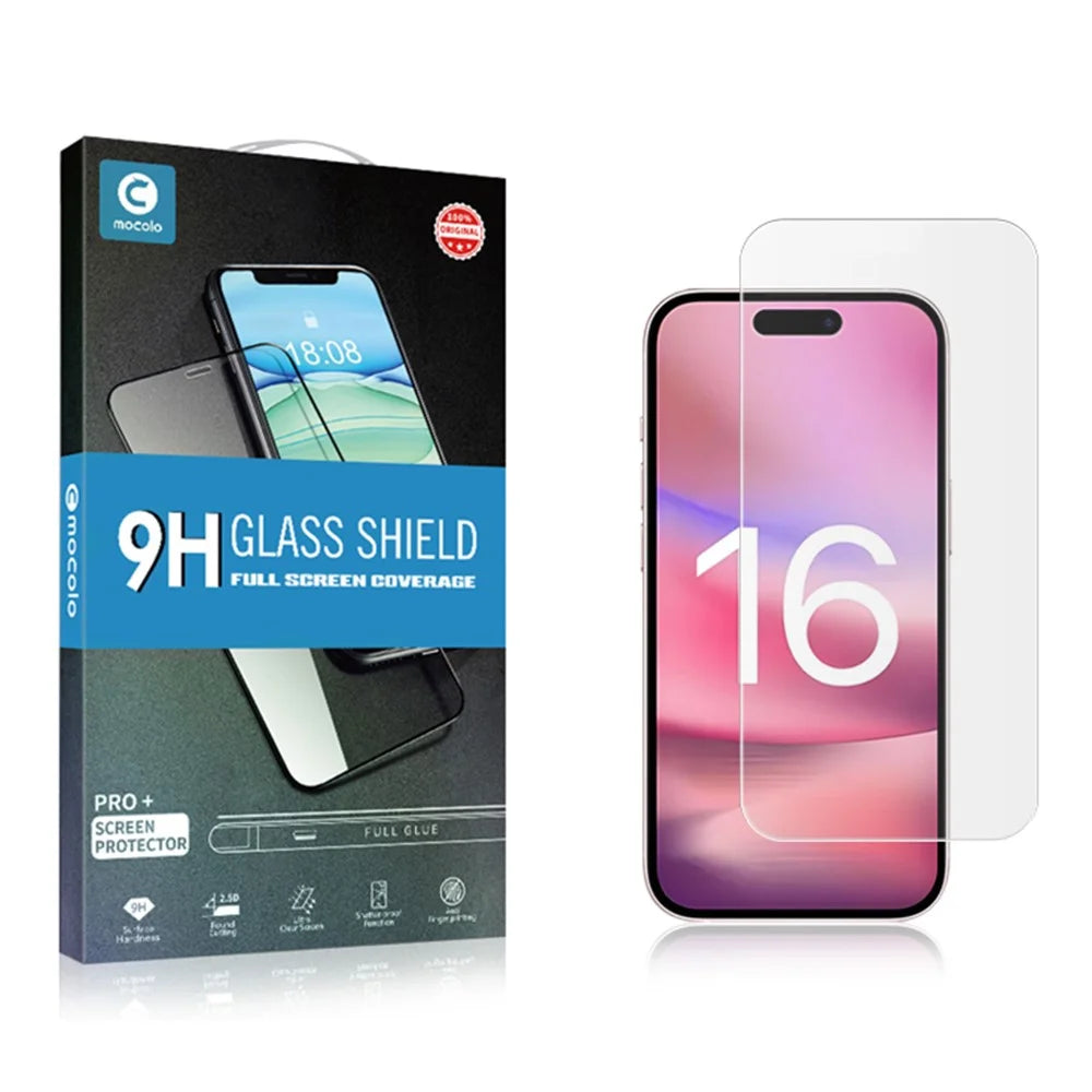 MOCOLO For iPhone 16 Plus Screen Protector HD Clear Tempered Glass Film Impact-Protection - 5