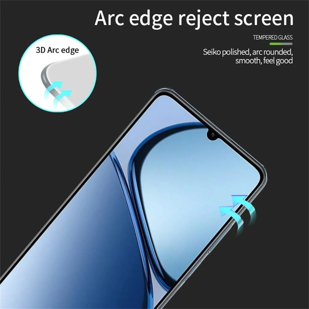 PINWUYO JK 3D Tempered Glass Film Series-2 for Realme Note 60x 4G / C63 4G / C61 4G Screen Protector Full Glue - 7
