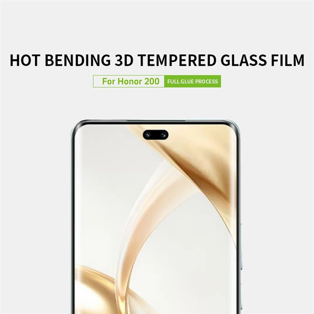PINWUYO For Honor 200 5G 3D Hot Bending Screen Protector Tempered Glass Full Glue Film - 4