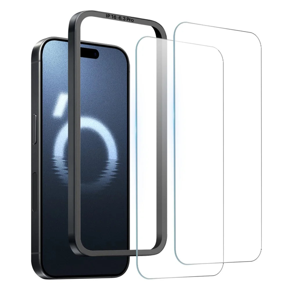 NORTHJO 2Pcs A+ For iPhone 16 Pro Screen Protector Ultra Clear Tempered Glass Film with Installation Tool - 1