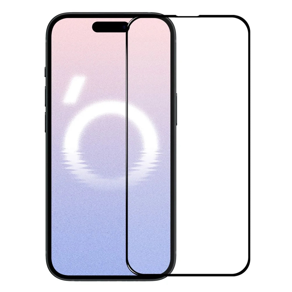 NORTHJO 2Pcs A+ For iPhone 16 Plus / 15 Plus Screen Protector 0.3mm High Aluminum-Silicon Glass Film with Alignment Frame, Black - 2