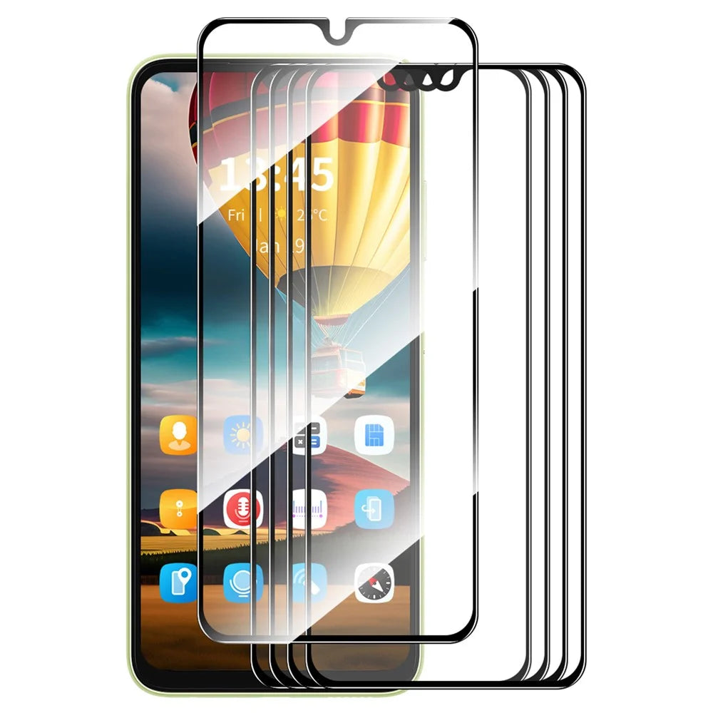ENKAY HAT PRINCE 5Pcs For Samsung Galaxy A06 4G / A06 5G Screen Protector 0.26mm Silk Printing High Aluminium-Silicon Glass Film - 1