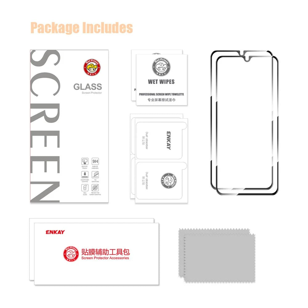 ENKAY HAT PRINCE 2Pcs For Samsung Galaxy A06 4G / A06 5G Screen Protector 0.26mm 2.5D High Aluminium-Silicon Glass Film - 7
