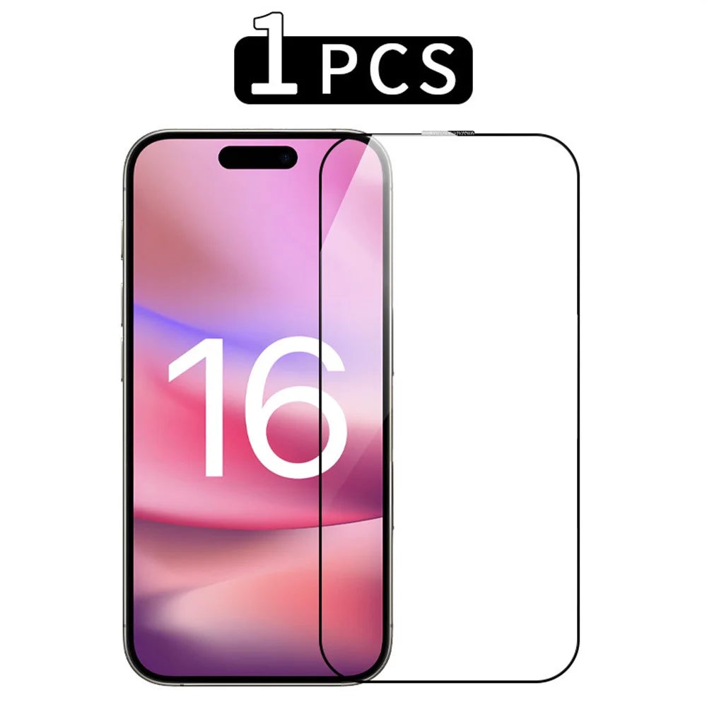 RURIHAI For iPhone 16 Pro Screen Protector Secondary Hardening High Aluminium-Silicon Glass Film - 1