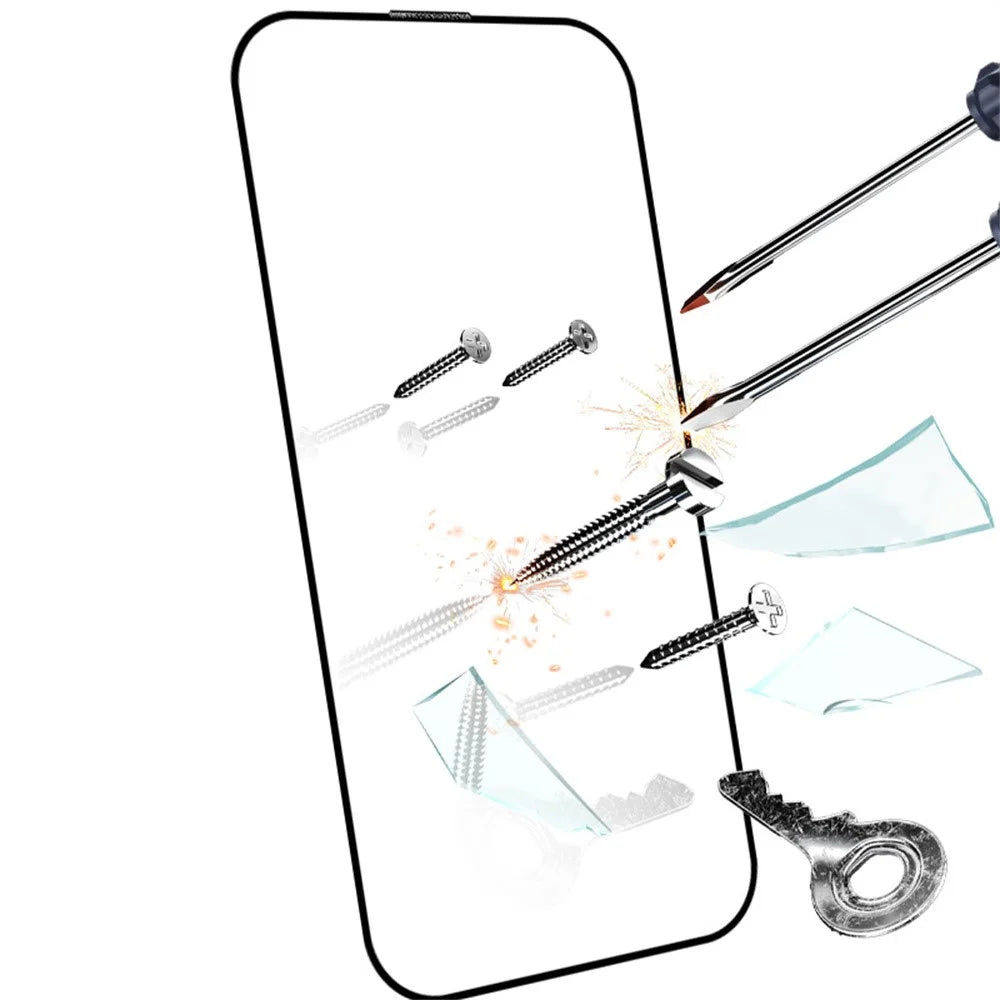 RURIHAI For iPhone 16 Plus Screen Protector Secondary Hardening High Aluminium-Silicon Glass Film - 4