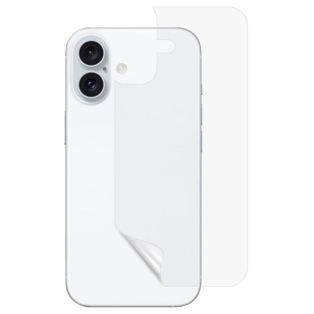 For iPhone 16 Plus PET Phone Back Protector Nano HD Clear Anti-explosion Back Protective Film - 1