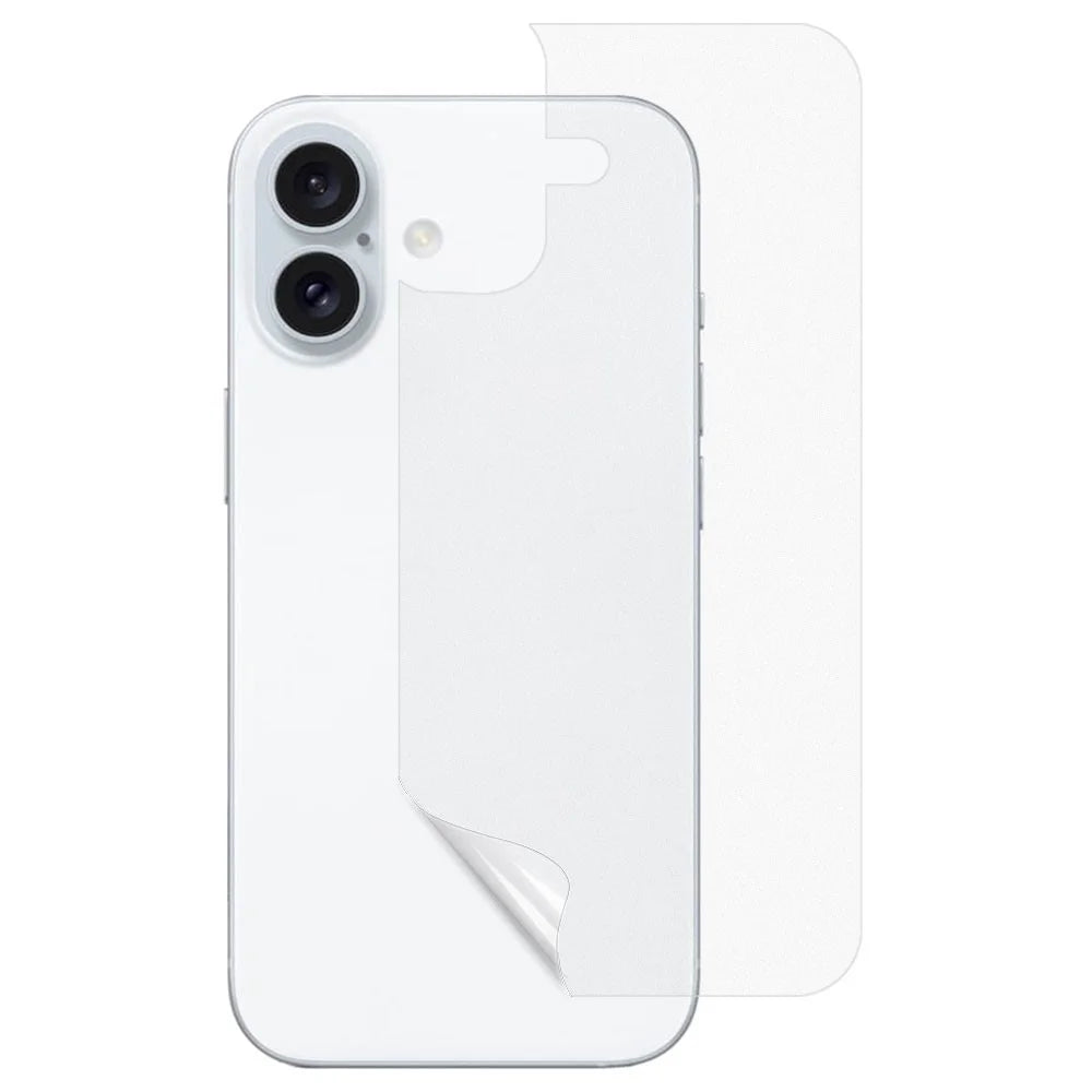 For iPhone 16 Plus Matte Phone Back Protector Film Anti-scratch Soft PET Back Cover - 1