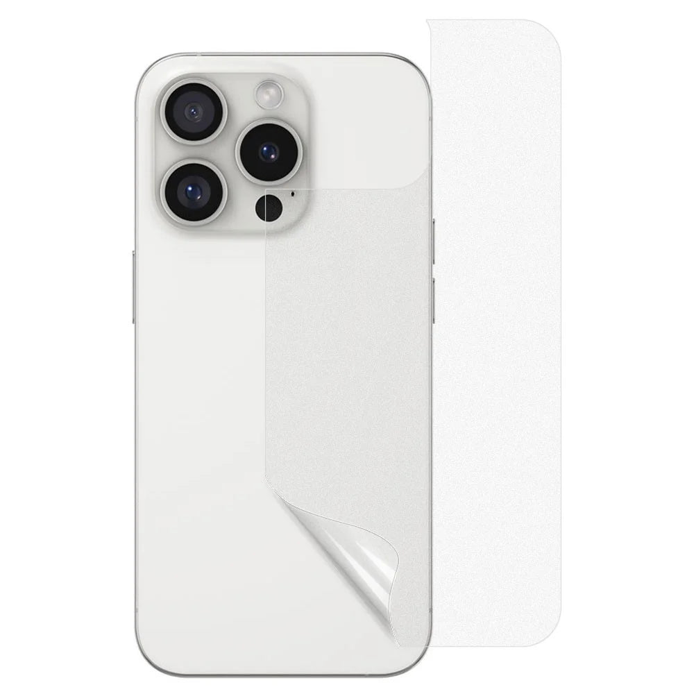 For iPhone 16 Pro Max Matte Phone Back Protector Film Anti-scratch Soft PET Back Cover - 1