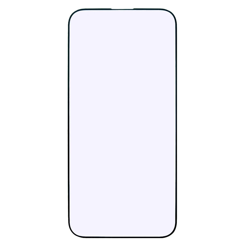 For iPhone 16 Plus / 15 Plus Tempered Glass Film Purple Light Black Edge Silk Printing Full Glue Screen Protector - 2