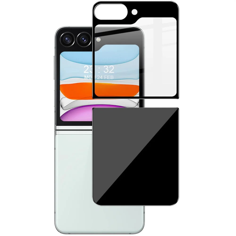 IMAK 1 Set For Samsung Galaxy Z Flip6 5G Rear Small Screen Protector Tempered Glass Back Cover - 1