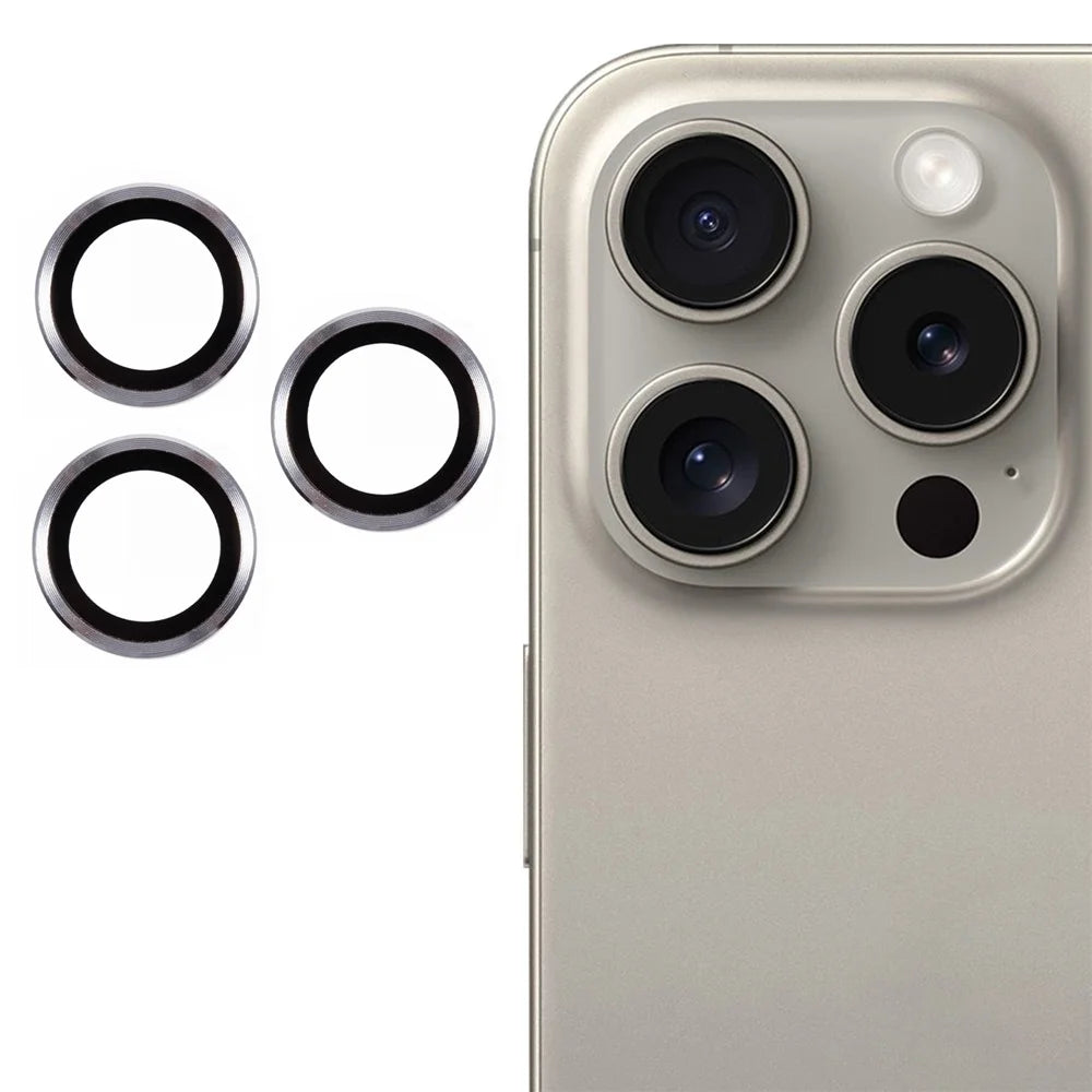 3Pcs / Set For iPhone 16 Pro Max / 16 Pro Camera Lens Protector Scratch-Resistant Corning Gorilla Glass Lens Film - Silver - 1