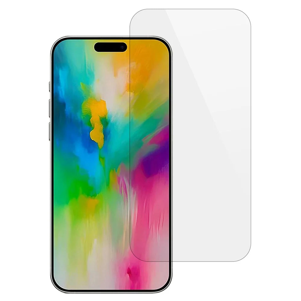 For iPhone 16 Plus / 15 Plus Thick Glue Screen Protector 9H Hardness 0.25 Arc Edge Tempered Glass Film - 1
