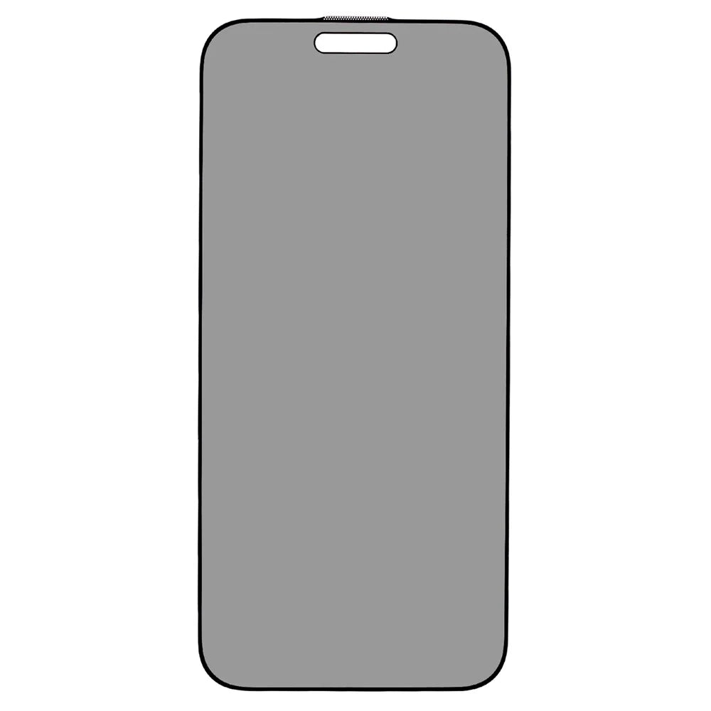 For iPhone 16 Plus / 15 Plus Anti-Spy Screen Protector Full Glue Silk Print Black Edge Tempered Glass Film with Anti-Dust Mesh - 2