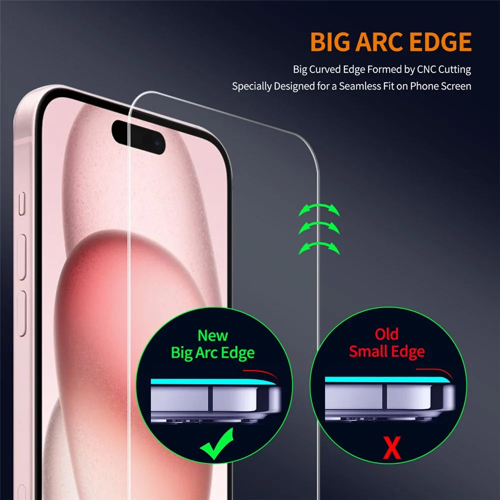 ENKAY HAT PRINCE For iPhone 16 Plus / 15 Plus Screen Protector 9H Hardness High Aluminum-Silicon Glass Film - 4
