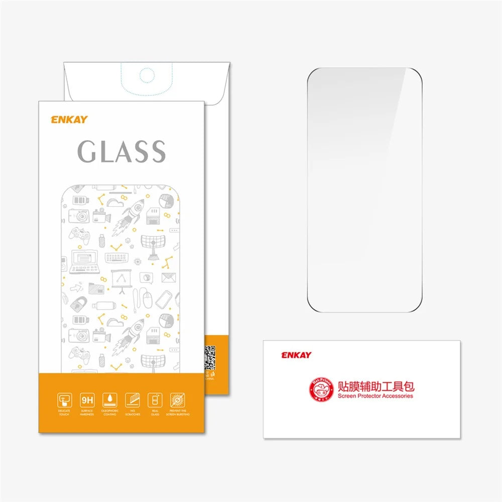 ENKAY HAT PRINCE For iPhone 16 Plus / 15 Plus Screen Protector 9H Hardness High Aluminum-Silicon Glass Film - 6