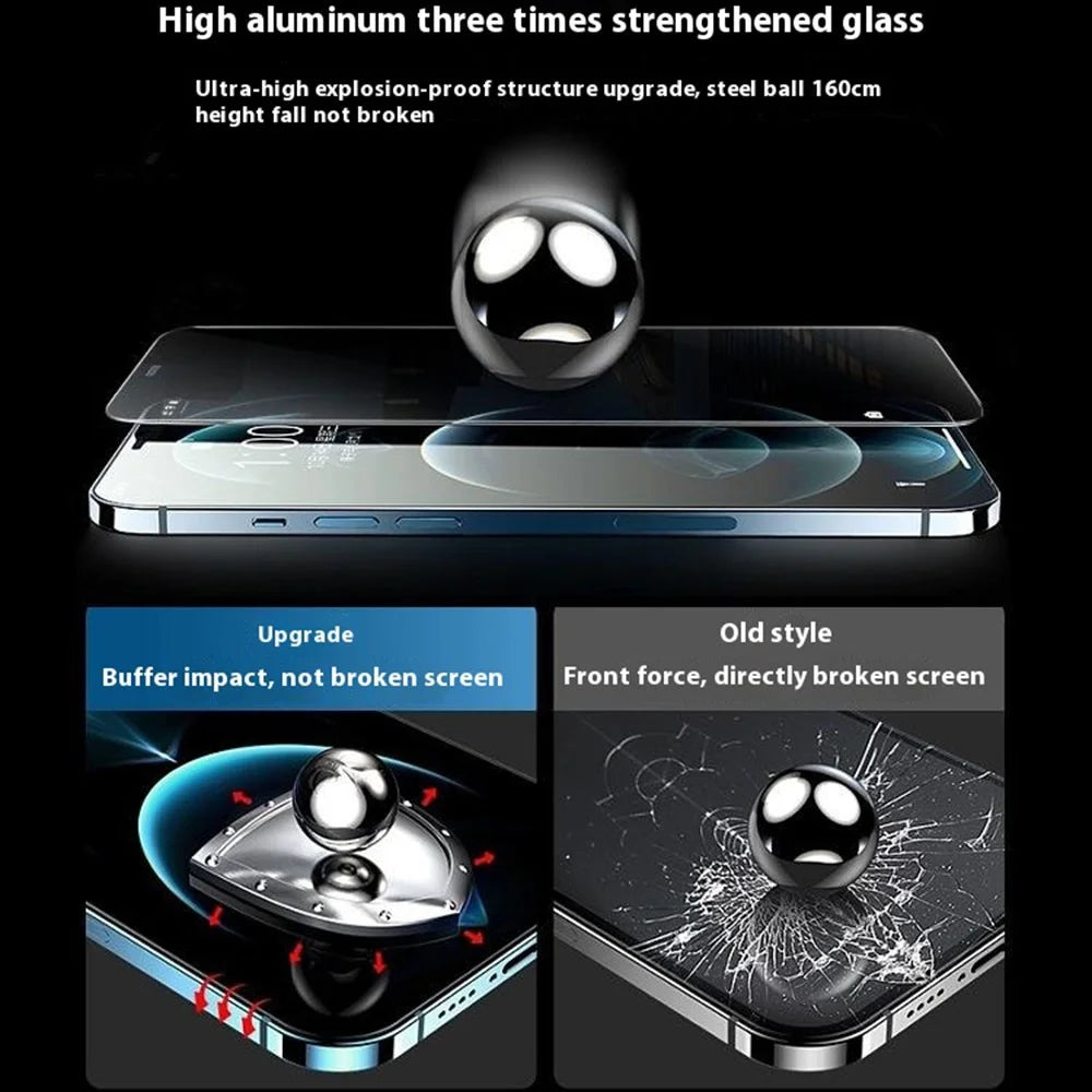 MOCOLO 50Pcs For iPhone 16 Pro Max Screen Protector Silk Printing Tempered Glass Film with Easy Installation Tool - Black - 5